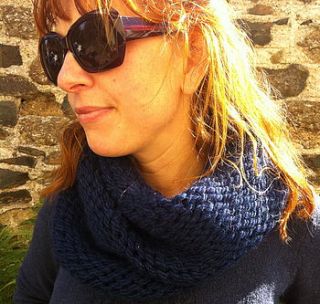 hand knitted alpaca snood by the forest & co