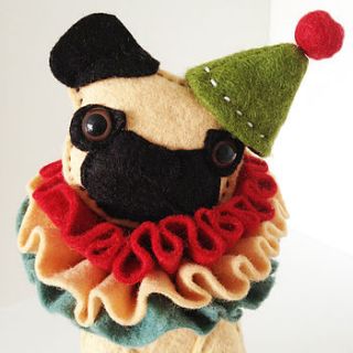 party pug dog sculpture by thebigforest
