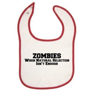 Zombies   When Natural Selection Isn't Enough Piping Terry Cloth Baby Bib Clothing