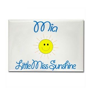 Mia   Little Miss Sunshine Rectangle Magnet by snarkybabies