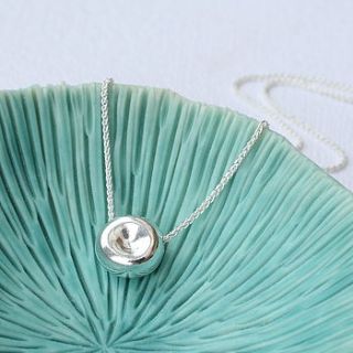 solid silver bean necklace by green river studio