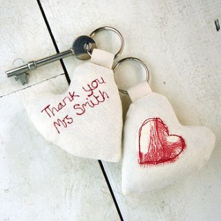 personalised heart keyring by milly and pip