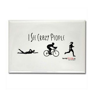 I see crazy people Rectangle Magnet by familyfanclub