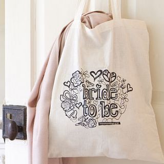 'bride to be' tote bag by solographic art