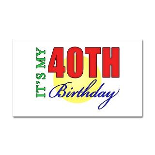 40th Birthday Party Rectangle Decal by birthdaybashed