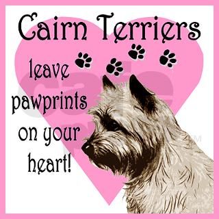 Cairn Pawprints Heart Greeting Cards (Pk of 10) by jillyjaxpetart