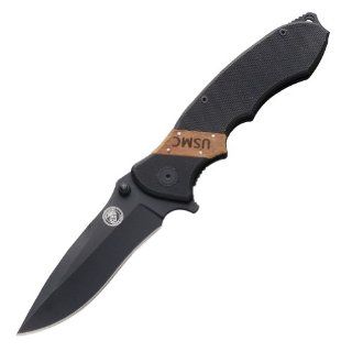 US Marine Corps Leather Neck Folder Knife   "The Few, The Proud" USMC Collection  Marine Family  Sports & Outdoors