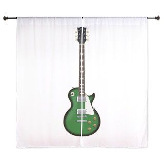 Green Electric Guitar Curtains by youaxxedforit