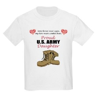 Proud US Army Daughter T Shirt by kidoodletees