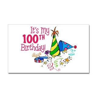 Its My 100th Birthday (Party Hats) Decal by lushlaundry