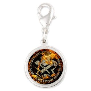 hunger games district 2 flames Silver Round Ch by movieandtvtees