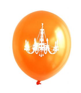 orange chandelier balloon by evthokia ltd