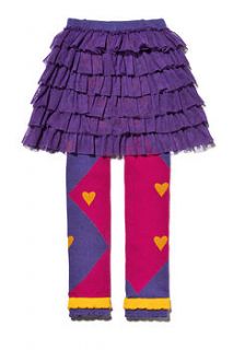 heart footless tights with tutu by potwells
