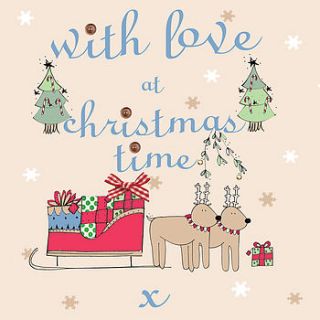 with love at christmas card by laura sherratt designs
