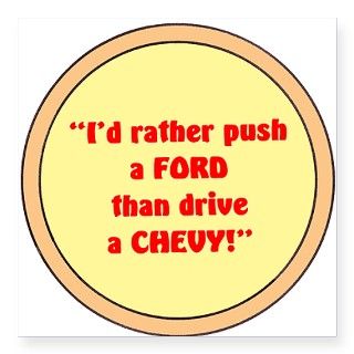 PUSH A FORD Square Sticker by Admin_CP3653451