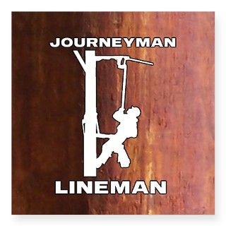 Journeyman Lineman Electric Pole Sticker by ideadesigns