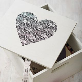 personalised heart keepsake box by letterfest