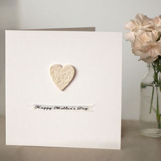 porcelain lace mother's day keepsake card by abby monroe