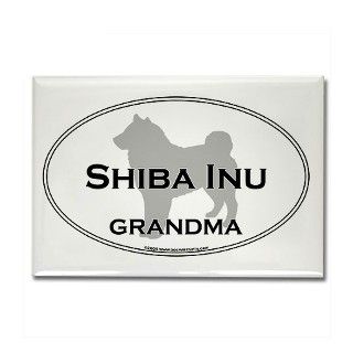 Shiba Inu GRANDMA Rectangle Magnet by dogwire