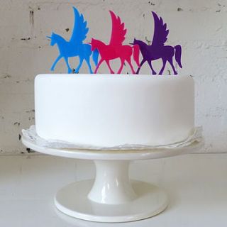 flying unicorn cake topper by miss cake