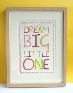 new baby 'dream big' words print by sarah catherine designs