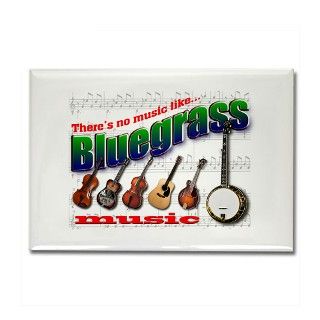 Theres No Music Like Bluegrass Music Rectangle Ma by uneekteez