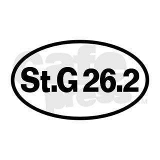 St. George Marathon 26.2 Oval Decal by stitchmonger