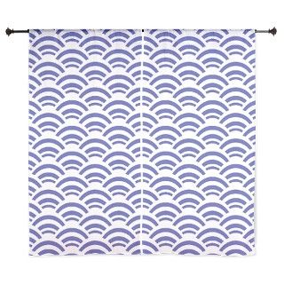 Wave Blue 60 Curtains by bikkimix