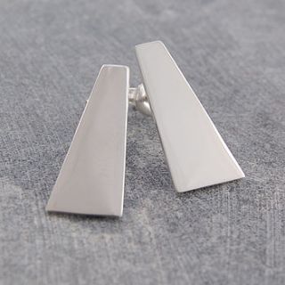 geometric sterling silver stud earrings by otis jaxon silver and gold jewellery