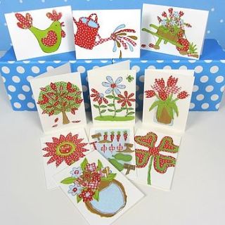 pack of 10 garden cards by dots and spots