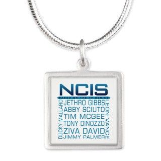 NCIS Logo & Characters Names Silver Square Necklac by FanStasticGear