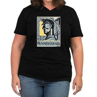 Pennsylvania Coal Miner Womens Plus Size V Neck D by HistoryFits