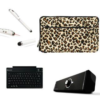 Aninal Fur Design Sleeve Carrying Case For ACER Iconia A200, A500, A501,A510 Tab Tablet + Bluetooth Keyboard+ Bluetooth Speaker+ Stylus 