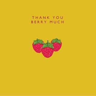 'thank you berry much' card by loveday designs
