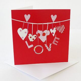 'love' greetings card by lov li