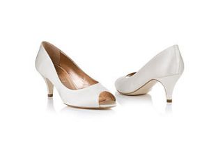 snowdrop satin peep toe shoes by rachel simpson