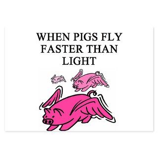 when pigs fly physics gifts t shirts Invitations by nanonerd