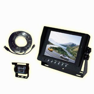 Car Rear View System 5 Inch LCD Monitor Mirror Night Vision Backup Camera for RV, Truck, Trailer, Bus, Fifth Wheel  Vehicle Backup Cameras 