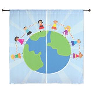 Kids Holding Hands 60 Curtains by petdrawings