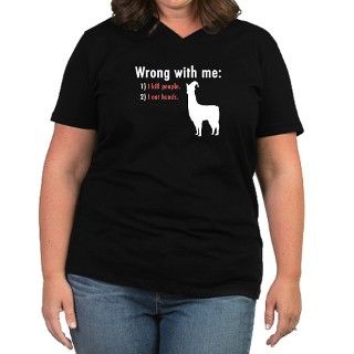 Wrong with Me Womens Plus Size V Neck Dark T Shir by filmcow