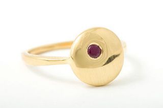 moon small ring with rubies by corinne hamak
