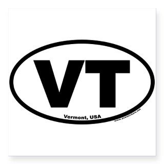 Vermont VT Euro Oval Car Sticker by Admin_CP1436