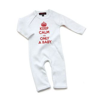 keep calm it's only a baby babygrow by nappy head