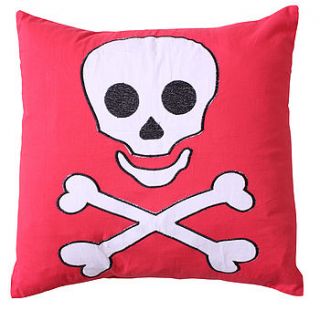 pirate skull and crossbones cushion by babyface