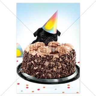 Pug Birthday Cake Invitations by Admin_CP70839509