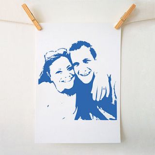 custom illustrated portrait print by sweet oxen