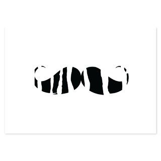 Moustache zebra print Invitations by Designalicious