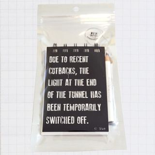 'light end of the tunnel' quote notebook by wue