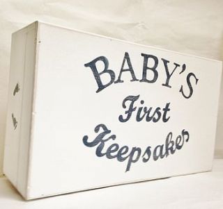 personalised baby's first keepsake's box by potting shed designs