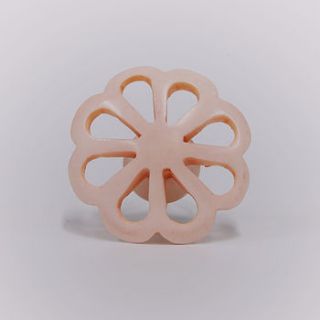 acrylic pink flower knob by trinca ferro